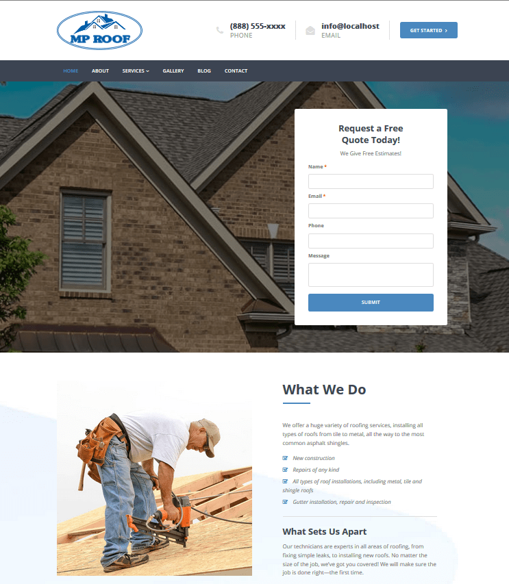 MP Roofer Theme